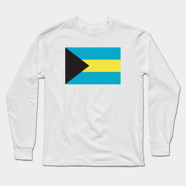 Bahamas National Flag Long Sleeve T-Shirt by IslandConcepts